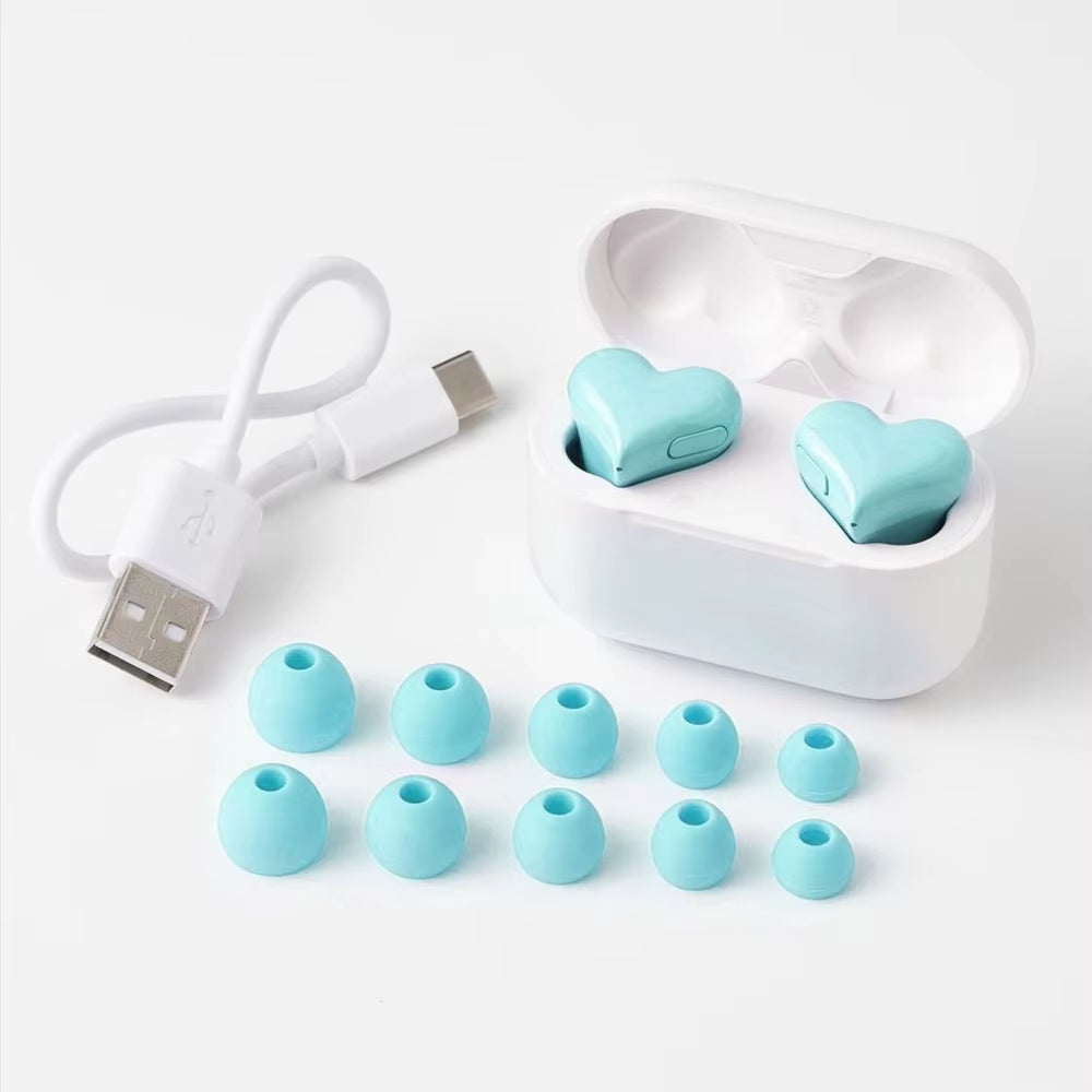 Bluetooth-Compatible Wireless Headphones Heart Shaped Earphones Woman Earphone High Quality Heart Earbuds Girl Gift