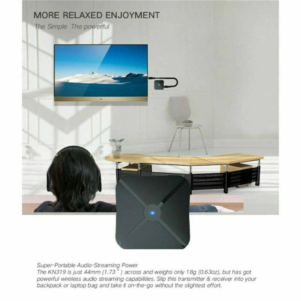 2In1 Bluetooth Transmitter Receiver Wireless Adapter TV Home Stereo A2DP Audio