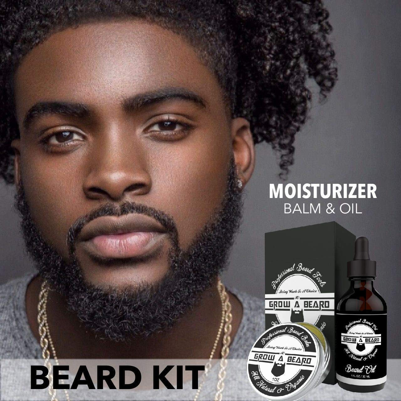 Beard Grooming Kit for Men - Bamboo Travel Set with Brush, Comb, Oil & Balm for Growth, Styling, Shine & Softness - Great Gift