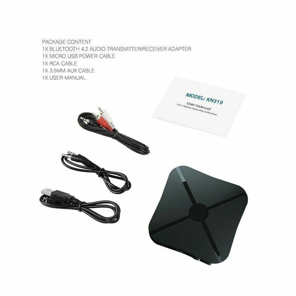 2In1 Bluetooth Transmitter Receiver Wireless Adapter TV Home Stereo A2DP Audio
