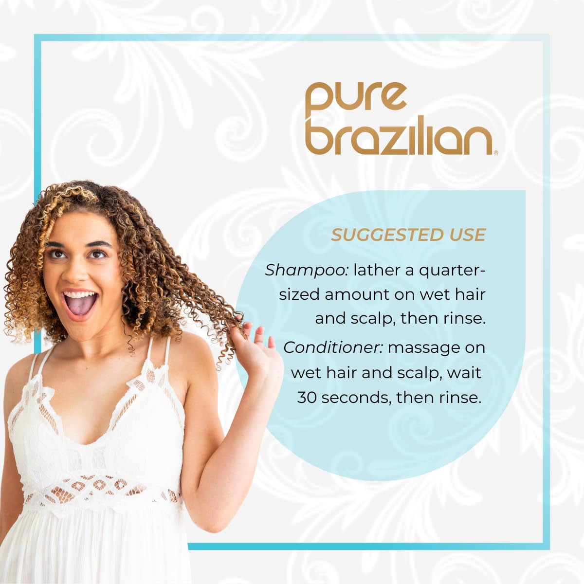 Anti-Frizz Daily Shampoo & Conditioner, Salt-Free & Color Safe, Enriched with Keratin, Argan Oil & Acai, 13.5 Ounce (400 Milliliter)